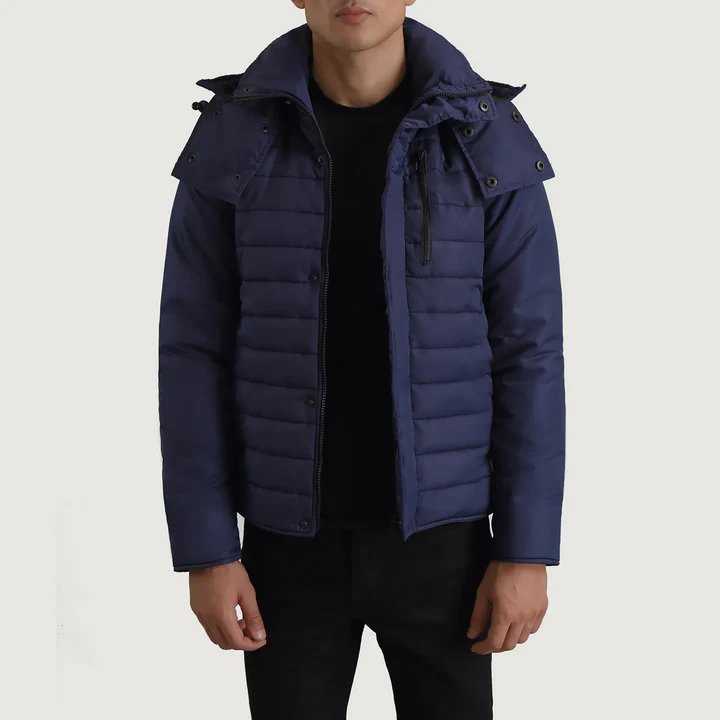 Malcolm Green Hooded Puffer Jacket