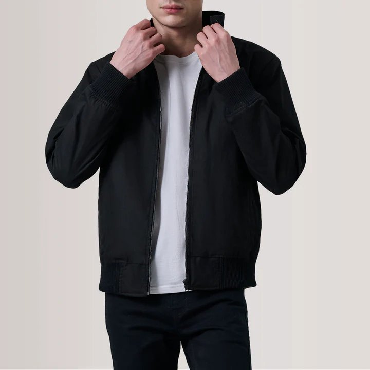 Morrison Olive Canvas Bomber Jacket