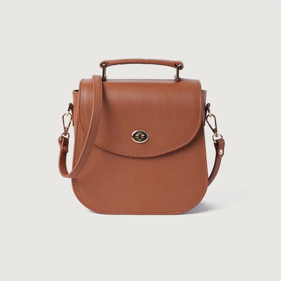 The Sandra Brown Leather Saddle Bag