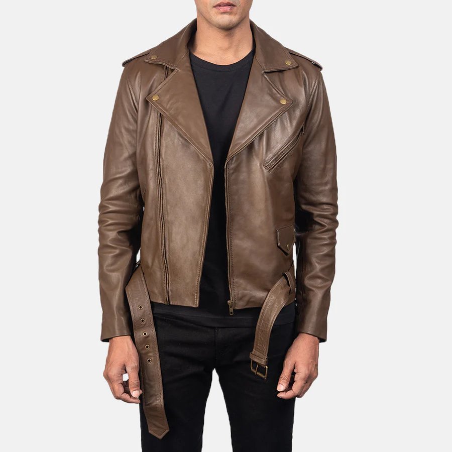 Allaric Alley Black Leather Biker Jacket